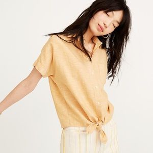 Madewell Short Sleeve Tie Top Size Small NWOT